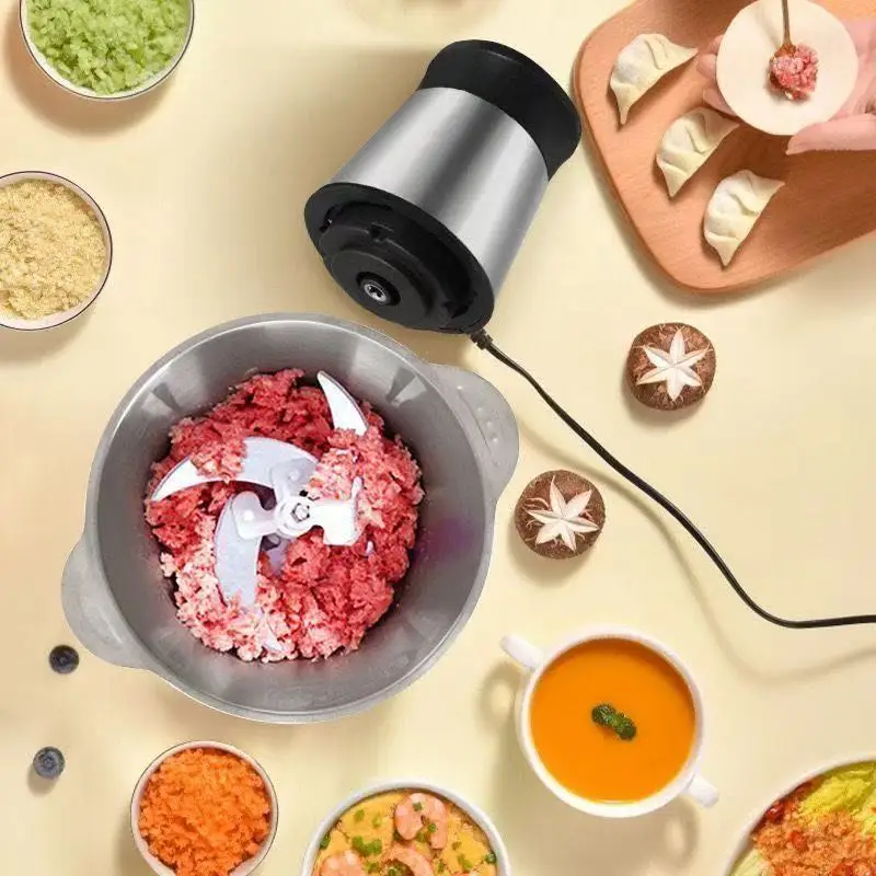 Kitchen Household Electric Meat Grinder Stainless Steel Multifunctional Grinding Automatic Stirring
Kitchen Household Electric Meat Grinder Stainless Steel Multifunctional Grinding Automatic Stirring