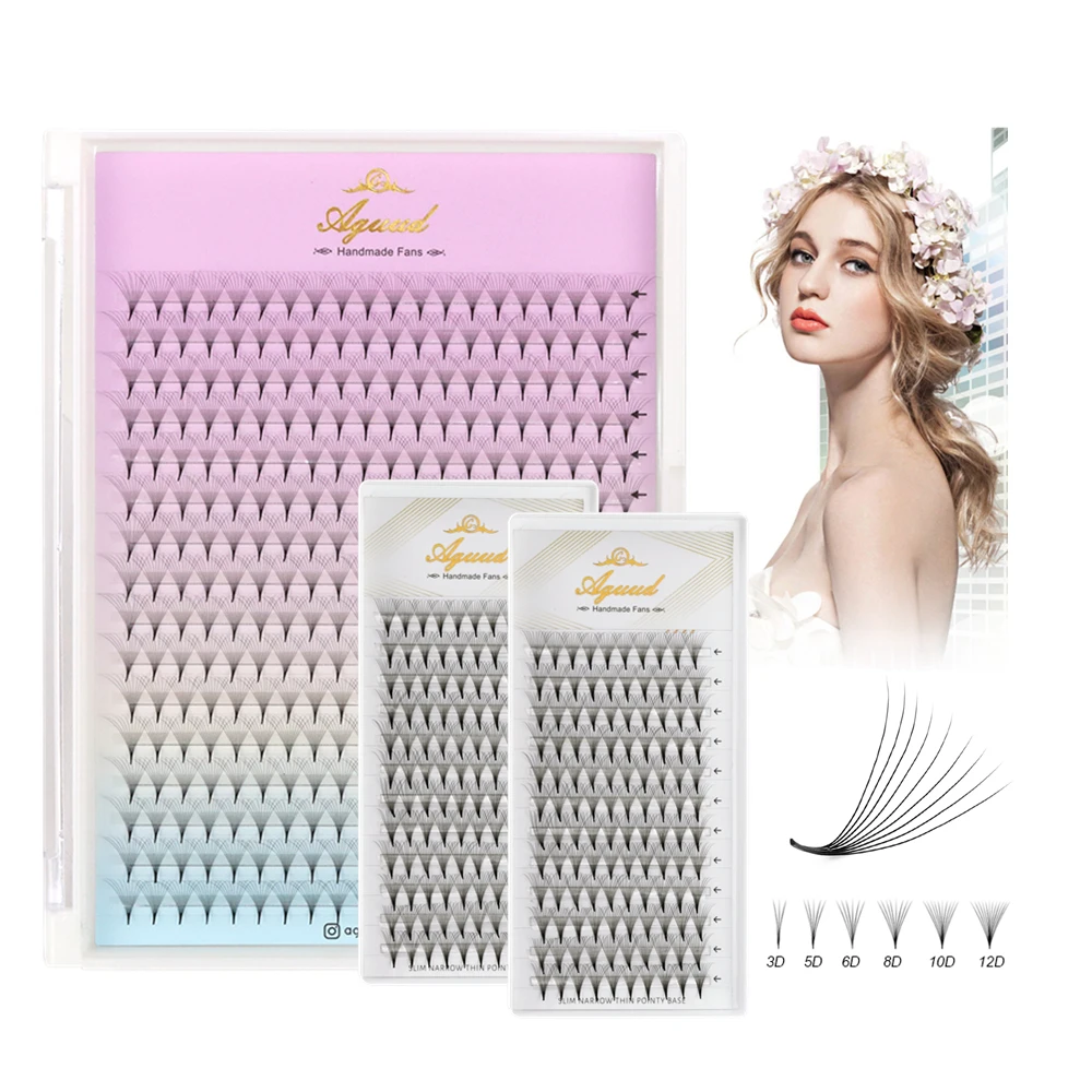 AGUUD 120 Fans/320 Fans Pointy Base Premade Volume Fans 3D/4D/5D/6D/8D/10D/12D Russian Volume Individual Lashes Extension Fans
AGUUD 120 Fans/320 Fans Pointy Base Premade Volume Fans 3D/4D/5D/6D/8D/10D/12D Russian Volume Individual Lashes Extension Fans