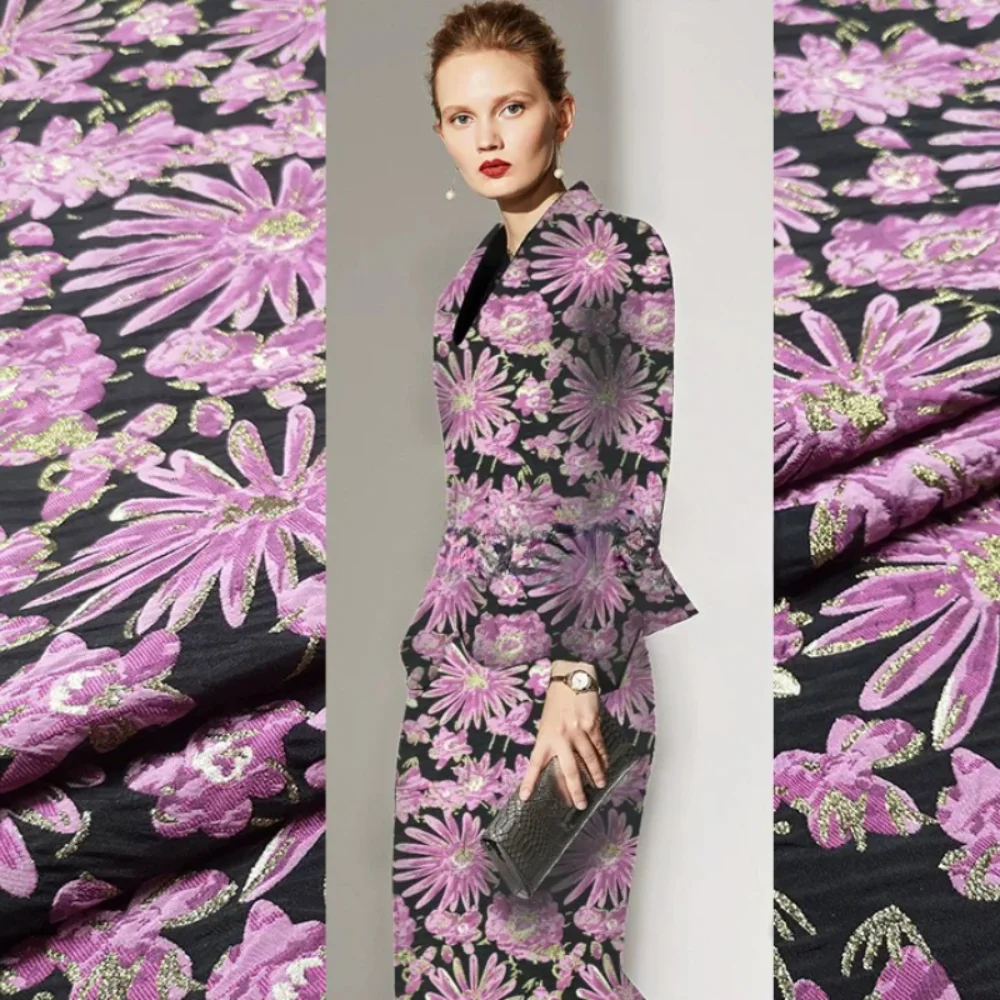 Embossed Gold Thread Jacquard Brocade Fabric Sunflower Pattern Autumn Winter Crisp Trench Coat Suit Fabrics Cloth
Embossed Gold Thread Jacquard Brocade Fabric Sunflower Pattern Autumn Winter Crisp Trench Coat Suit Fabrics Cloth