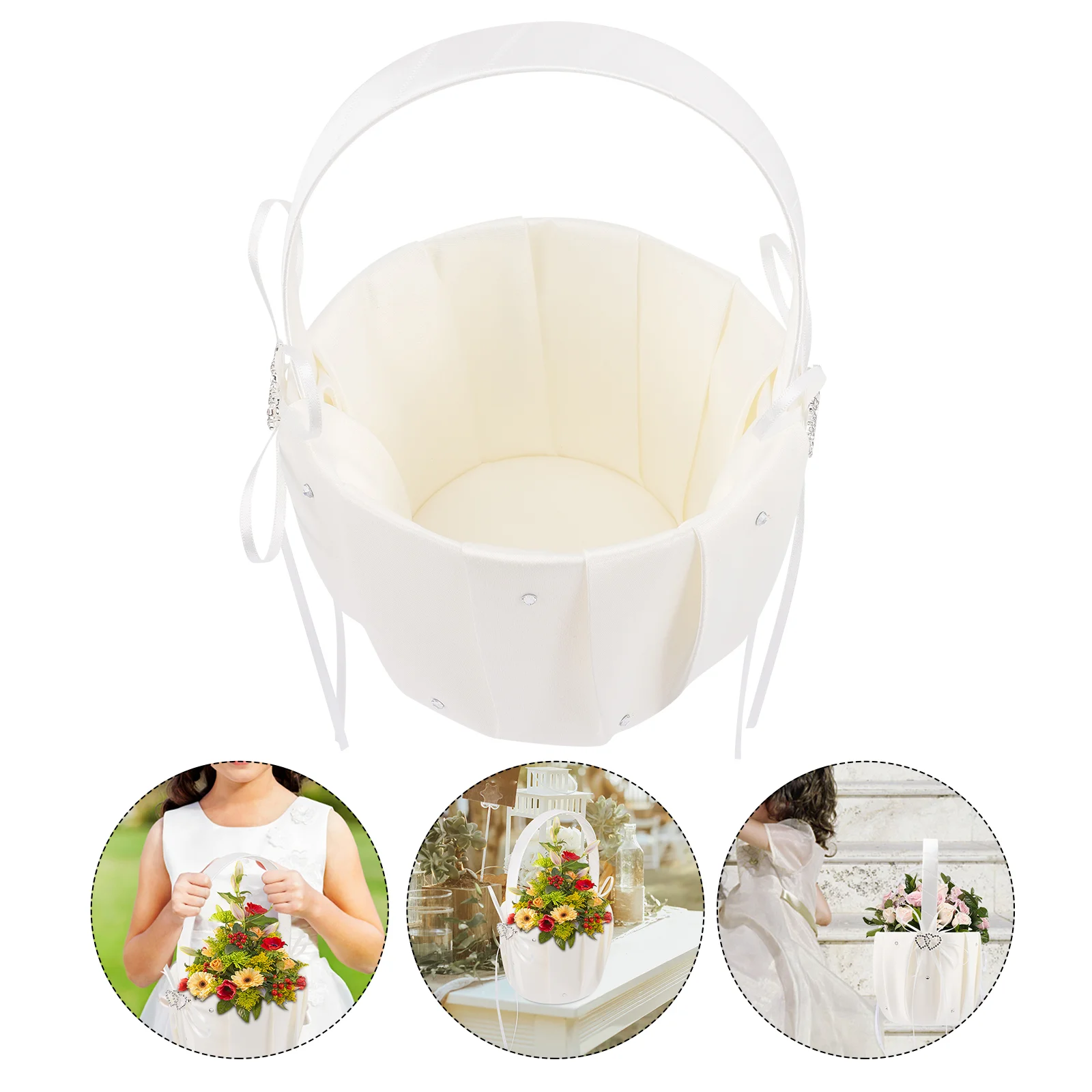 Bridal Basket Wedding Accessories Storage Baskets Hamper Gift Flower Girl for Weddings Satin Child
Bridal Basket Wedding Accessories Storage Baskets Hamper Gift Flower Girl for Weddings Satin Child