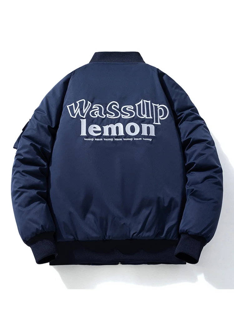Wassup Lemon American Casual Embroidered Jaet Thiened Pilot Coat for Men Spring Autumn Winter Outerwear Warm Polyester
Wassup Lemon American Casual Embroidered Jaet Thiened Pilot Coat for Men Spring Autumn Winter Outerwear Warm Polyester