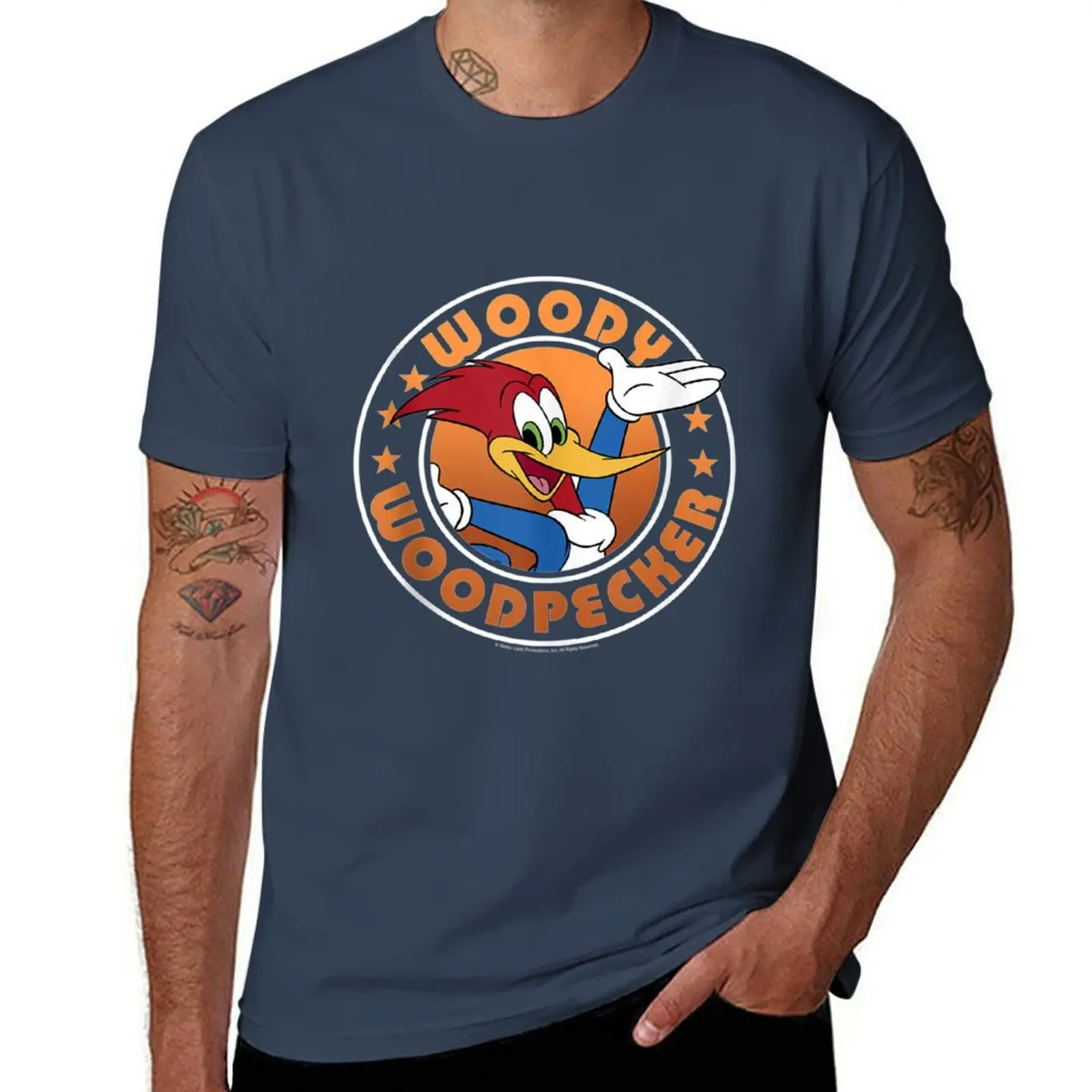 Woody Woodpecker Circle Text Portrait T-Shirt Holiday Party T-Shirt for Men
Woody Woodpecker Circle Text Portrait T-Shirt Holiday Party T-Shirt for Men