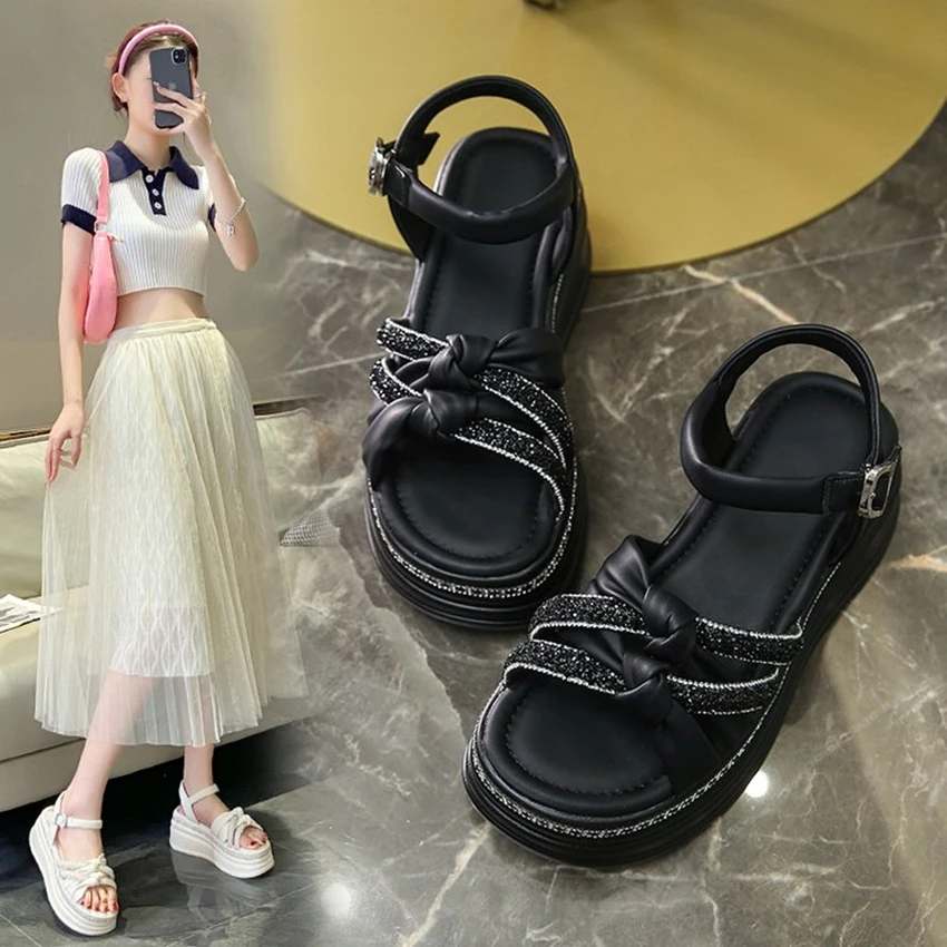 Fashion New Shoes for Women Elastic Band Women's Sandals Summer Platform Concise Ladies Shoes Outdoor Flat with Casual Sandals
Fashion New Shoes for Women Elastic Band Women's Sandals Summer Platform Concise Ladies Shoes Outdoor Flat with Casual Sandals
