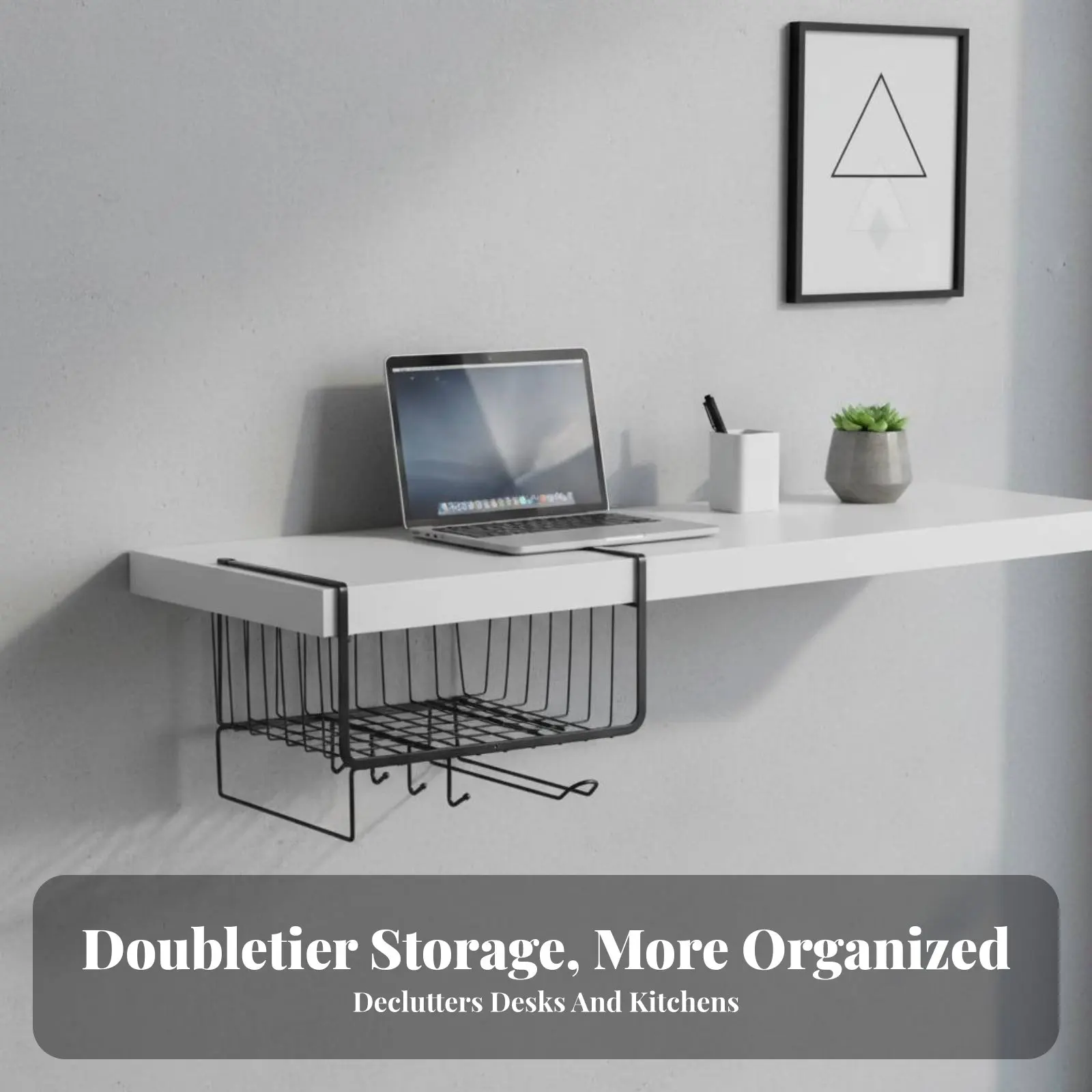Over-the-Shelf Wire Container Space-Saving Desk Organizer Easy Installation Minimalist Design for Renters, Bedroom, Cabinet
Over-the-Shelf Wire Container Space-Saving Desk Organizer Easy Installation Minimalist Design for Renters, Bedroom, Cabinet