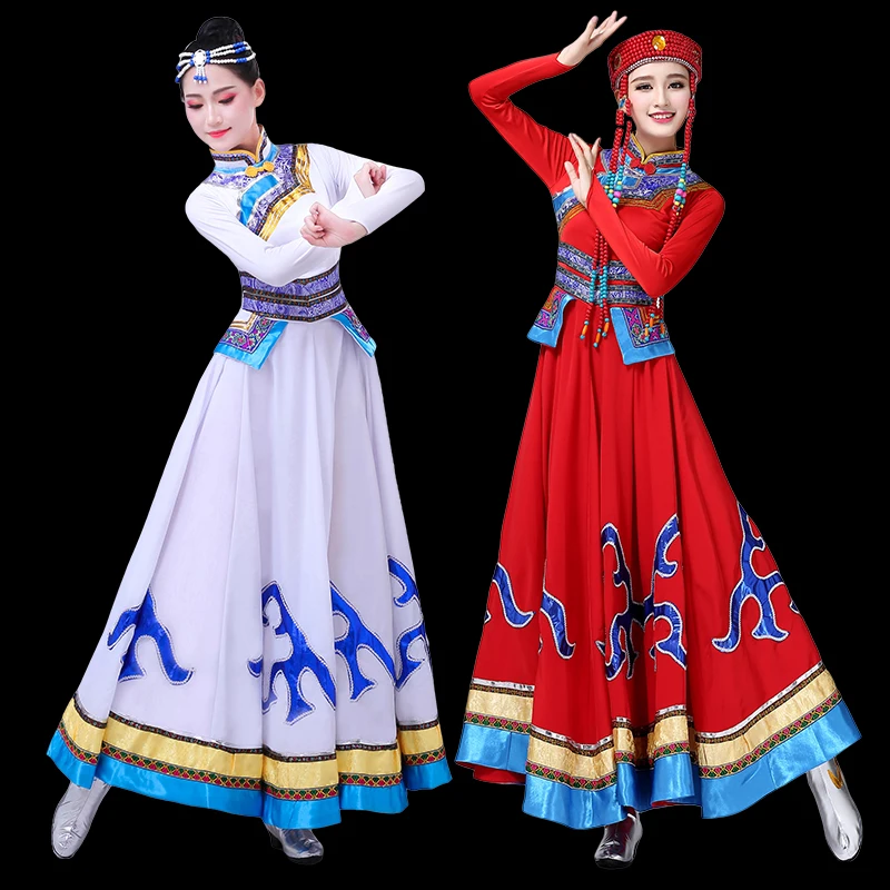 Tibetan Dance Dress Adult Mongolian Dance Performance Costumes Female Ethnic Minority Dress Practice Skirt Performance
Tibetan Dance Dress Adult Mongolian Dance Performance Costumes Female Ethnic Minority Dress Practice Skirt Performance