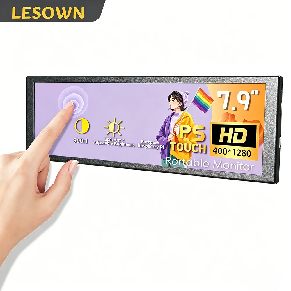 LESOWN 7.9 Inch CPU GPU RAM Touch Data Monitor 400x1280 Stretched Screen miniHDTV 500nits Display for Windows Gaming Desktop
LESOWN 7.9 Inch CPU GPU RAM Touch Data Monitor 400x1280 Stretched Screen miniHDTV 500nits Display for Windows Gaming Desktop