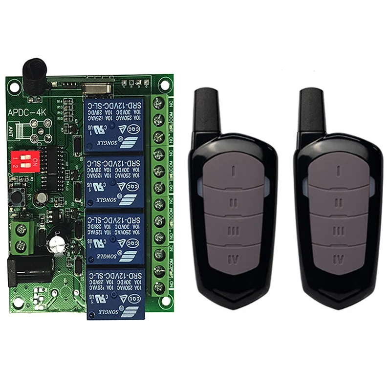 Smart Multiple DC12V 24V 433 МГц 4CH 4 канала беспроводное радио реле RF пульт дистанционного управления переключатель приемник + передатчик для гаража
Smart Multiple DC12V 24V 433 МГц 4CH 4 канала беспроводное радио реле RF пульт дистанционного управления переключатель приемник + передатчик для гаража