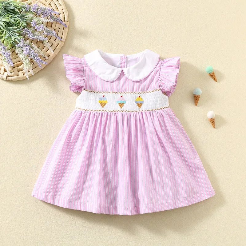 Print Toddler Girl Clothes Children Dresses Summer New Kids Dresses Sweet Princess Pink Striped Smocked Dress Costumes Vestidos
Print Toddler Girl Clothes Children Dresses Summer New Kids Dresses Sweet Princess Pink Striped Smocked Dress Costumes Vestidos