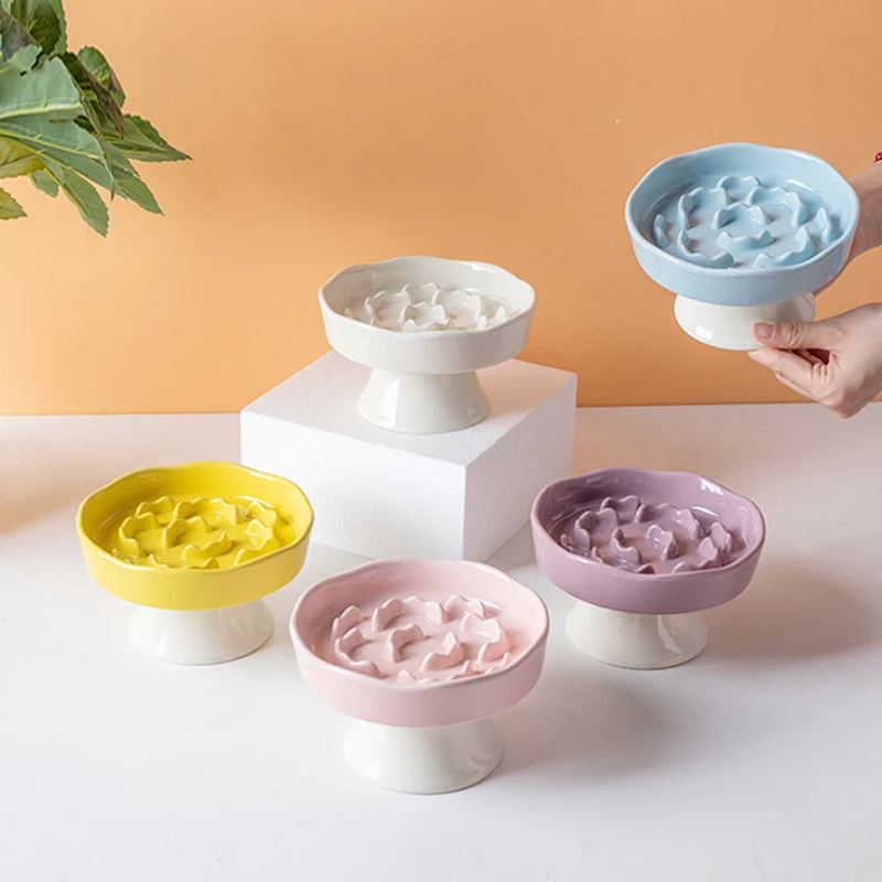 Ceramic Elevated Cat Slow Feeder Bowl Prevent Choking Raised Cat Food Bowl For Cat Puppy Dog Snack Bowl Pet Supplies Porcelain
Ceramic Elevated Cat Slow Feeder Bowl Prevent Choking Raised Cat Food Bowl For Cat Puppy Dog Snack Bowl Pet Supplies Porcelain