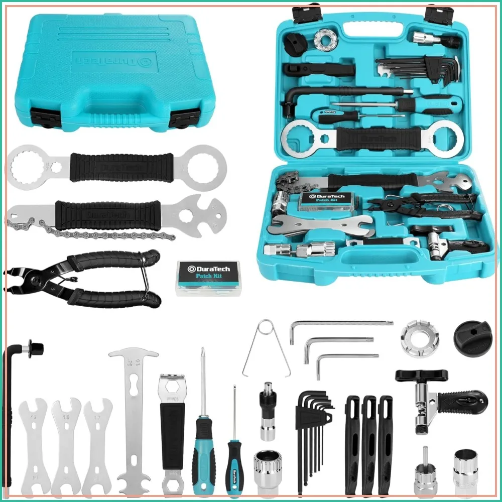 41 Piece Bike Repair Tool Kit with Storage Box, Bicycle Maintenance Tools Set for Mountain, Road, and Park Bikes
41 Piece Bike Repair Tool Kit with Storage Box, Bicycle Maintenance Tools Set for Mountain, Road, and Park Bikes