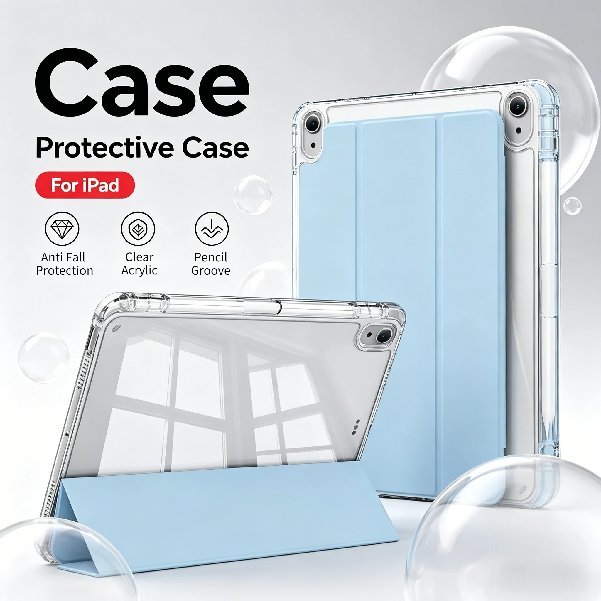 2026 For IPad Air 11 Case with Pen Holder, Trifold Acrylic Cover for IPad 10.2 9.7 Air 6 7 IPad 10 9 11th Mini 6 7 Kindle Case
2026 For IPad Air 11 Case with Pen Holder, Trifold Acrylic Cover for IPad 10.2 9.7 Air 6 7 IPad 10 9 11th Mini 6 7 Kindle Case