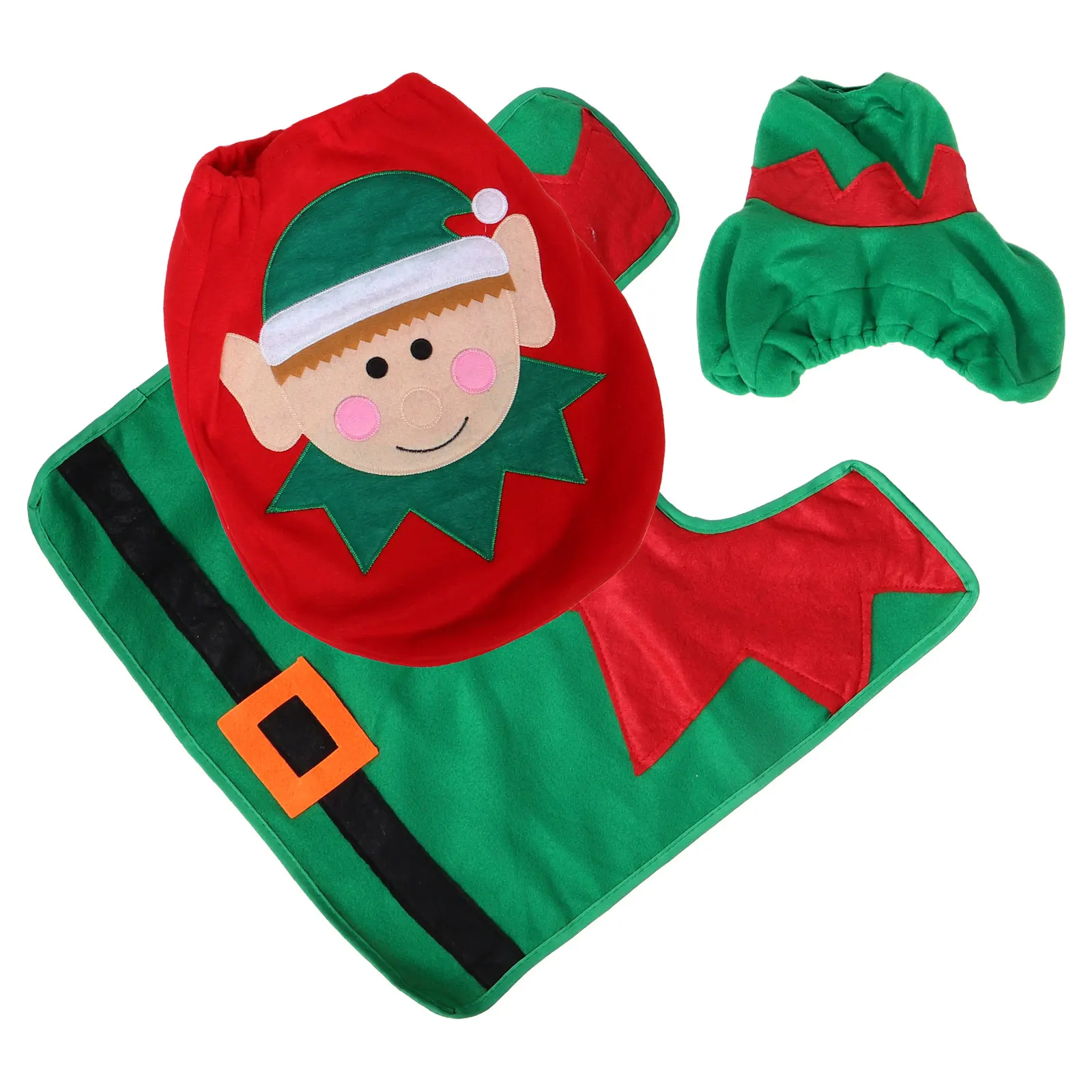 3 pcs Christmas Toilet Seat Cover Set Patterned Toilet Lid Cover Bathroom Rug Mat Holiday Home Decor Round Oval Fit 
3 pcs Christmas Toilet Seat Cover Set Patterned Toilet Lid Cover Bathroom Rug Mat Holiday Home Decor Round Oval Fit