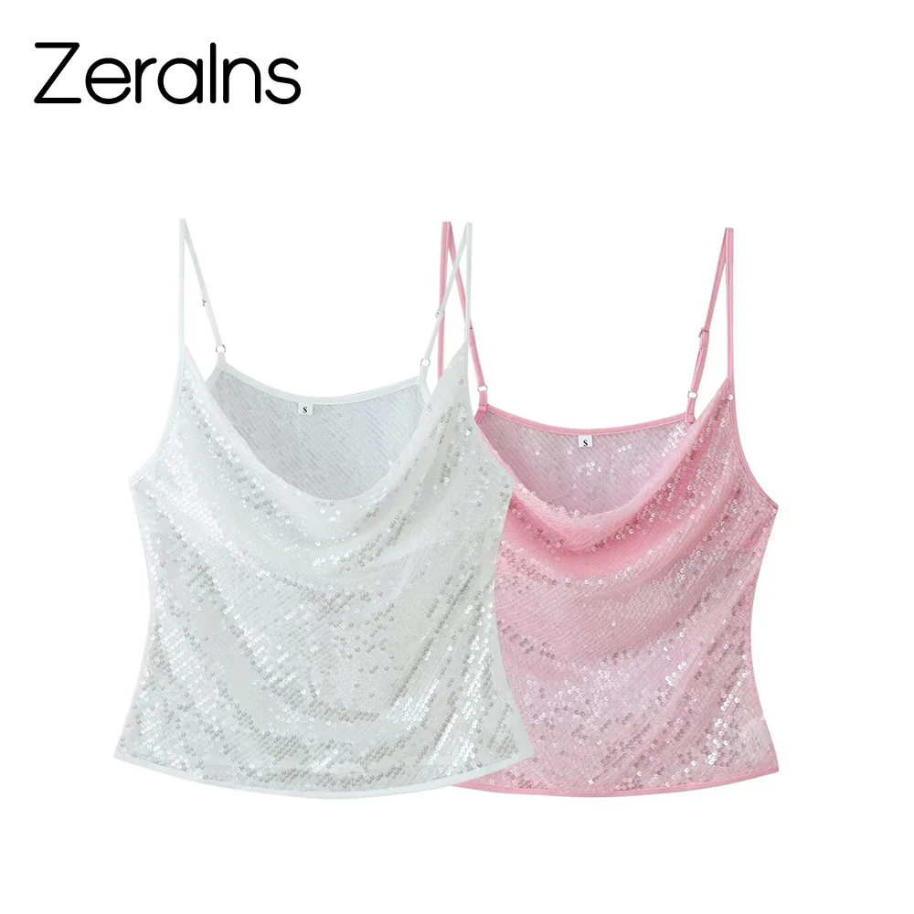 ZERAINS New women's clothing style versatile solid color bead decoration hanging suspender top
ZERAINS New women's clothing style versatile solid color bead decoration hanging suspender top
