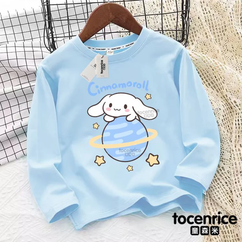 Sanrio Girls Long Sleeve T-Shirt Cinnamoroll Autumn Sweet Cute Cartoon Anime Clothes Casual Cotton Thin Base Shirt Gift for Kids
Sanrio Girls Long Sleeve T-Shirt Cinnamoroll Autumn Sweet Cute Cartoon Anime Clothes Casual Cotton Thin Base Shirt Gift for Kids