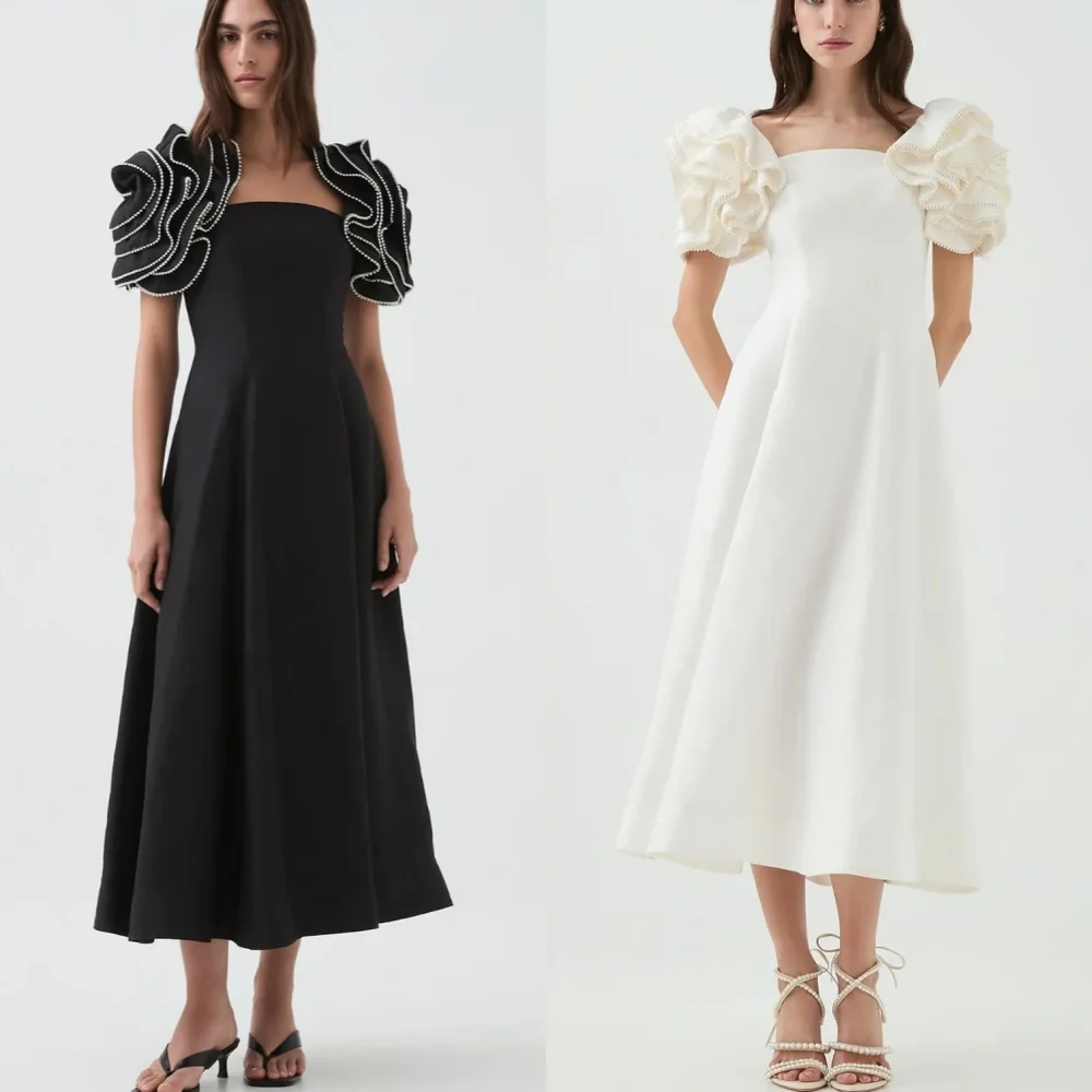 Customized High Quality Jersey Flower Ruched A-line Square Neck Midi Dresses Bespoke Occasion Elegant Matching
Customized High Quality Jersey Flower Ruched A-line Square Neck Midi Dresses Bespoke Occasion Elegant Matching