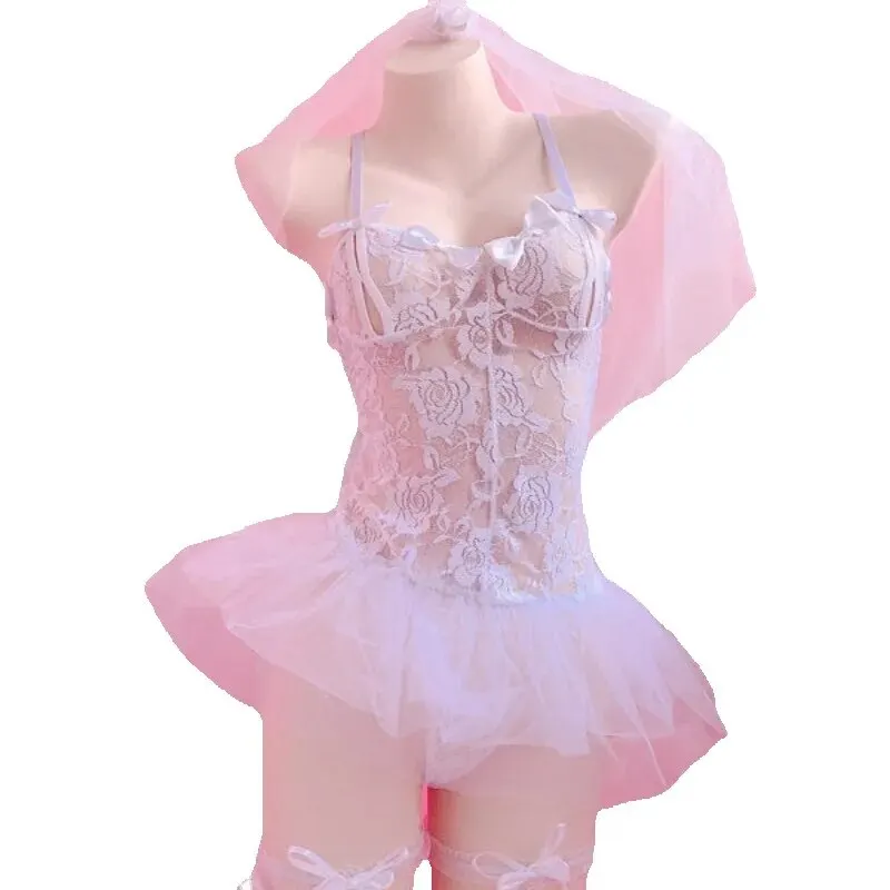 Perspective Cute Sweet Lingerie Bud Silk Mesh Underdress Exotic Wedding Sexy Costumes Fairy Lace Transparent Women Lingerie Set
Perspective Cute Sweet Lingerie Bud Silk Mesh Underdress Exotic Wedding Sexy Costumes Fairy Lace Transparent Women Lingerie Set