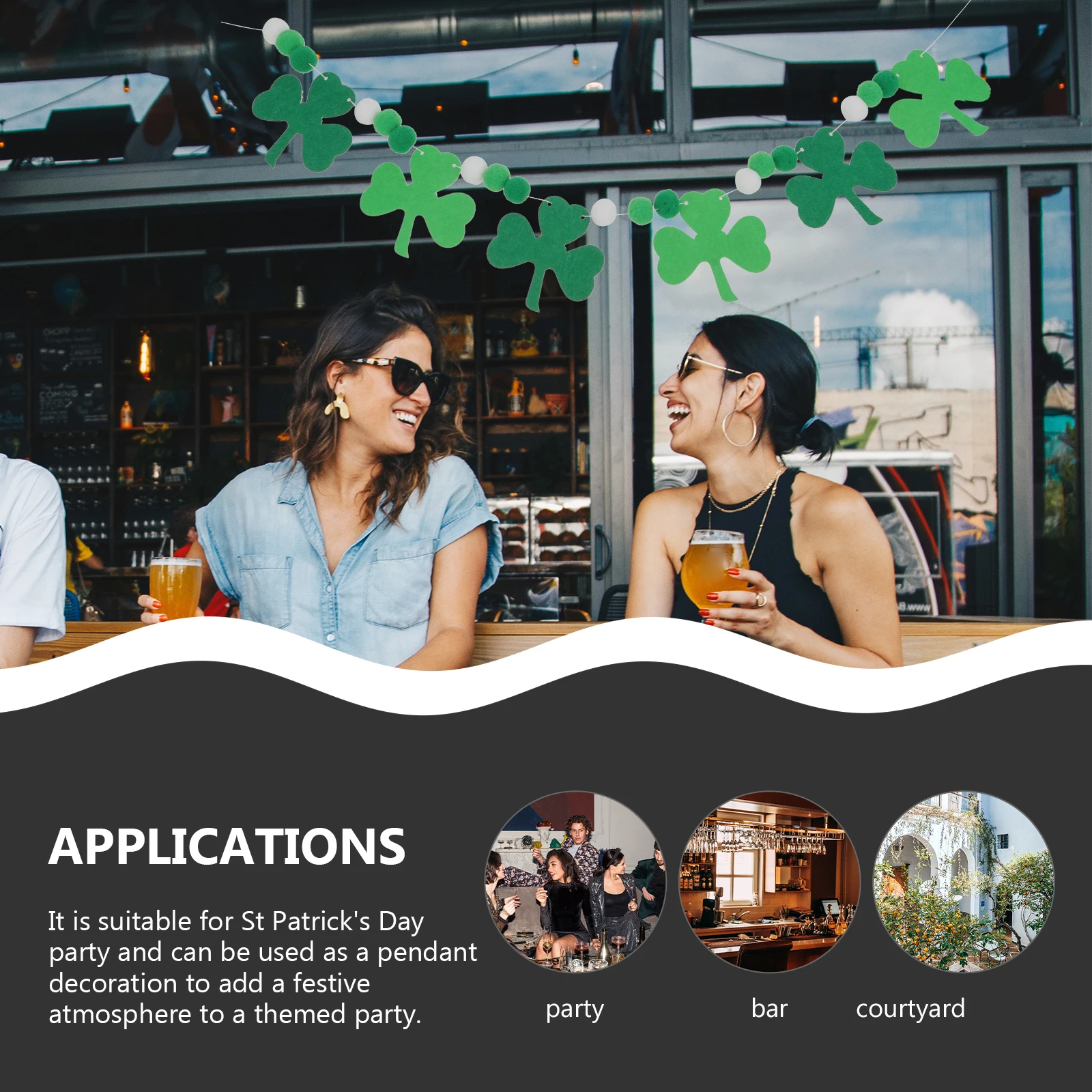 3pcs Clover Banner Party Hanging Decoration St Patrick Day Garland Pendant Green Non woven Fabric Lightweight Reusable Festive
3pcs Clover Banner Party Hanging Decoration St Patrick Day Garland Pendant Green Non woven Fabric Lightweight Reusable Festive