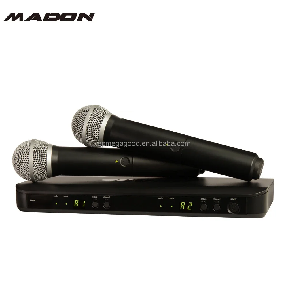 BLX8 BLX288 PG58 wireless Microphone UHF dual microphone kit microphone wireless system
BLX8 BLX288 PG58 wireless Microphone UHF dual microphone kit microphone wireless system