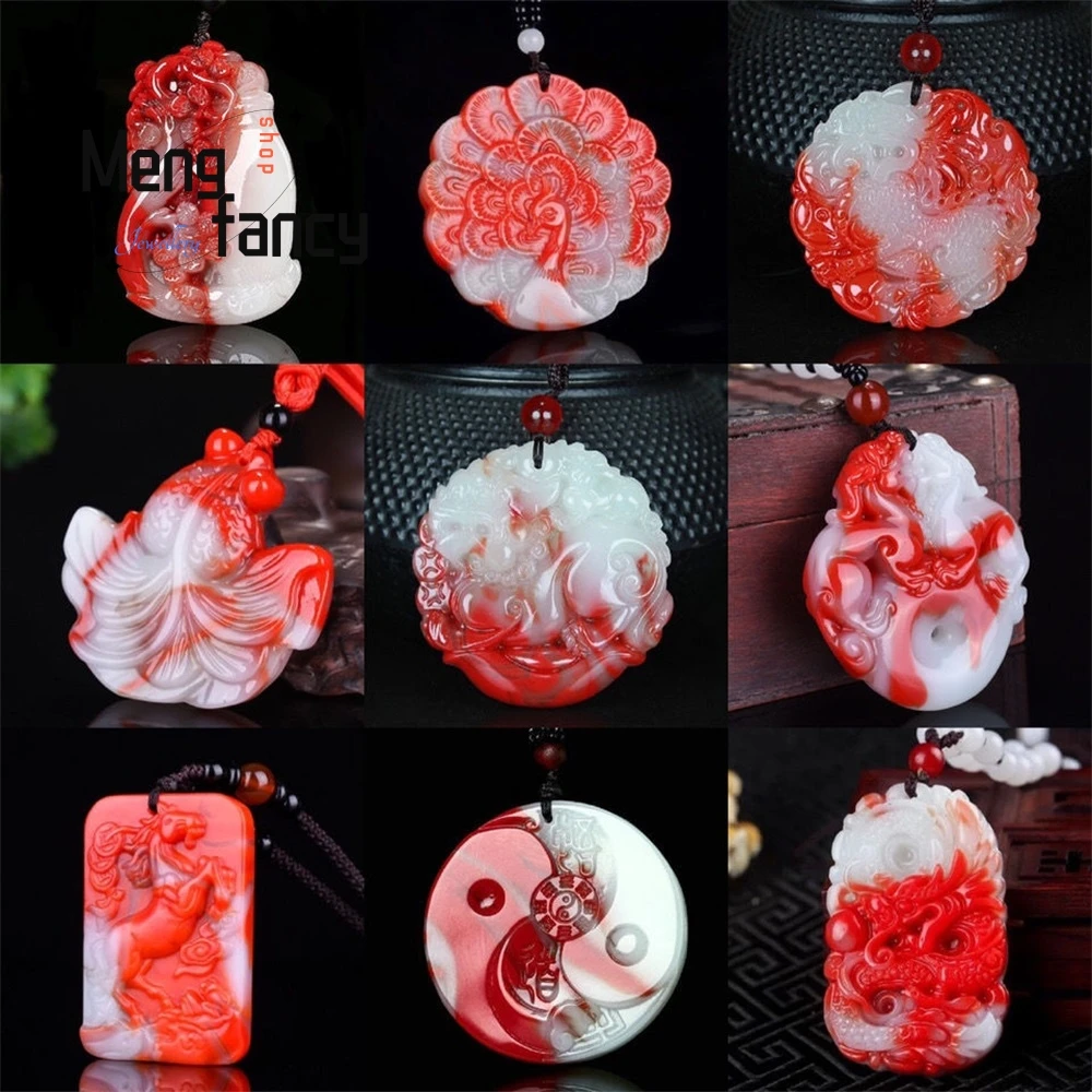 Натуральный нефритовый кулон из камня курицы и крови из Гуаньинь Бодхисаттвы Майтрейи Будды Девятихвостая лиса Бессмертные модные украшения
Натуральный нефритовый кулон из камня курицы и крови из Гуаньинь Бодхисаттвы Майтрейи Будды Девятихвостая лиса Бессмертные модные украшения
