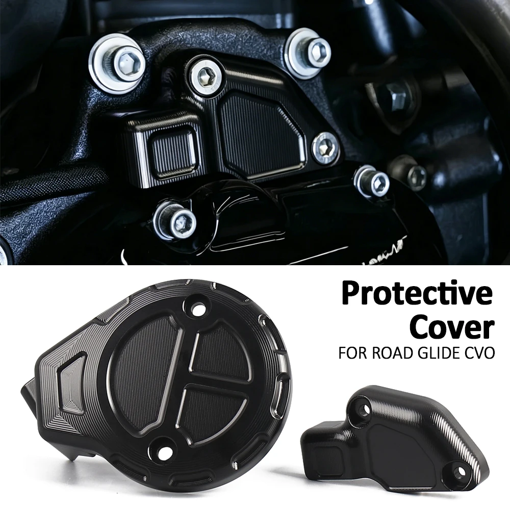 Motorcycle Touring Timer Cover w Sensor Cover Kit For Road Street Glide FLTRX 117 CVO Softail Low Rider ST FXLRST 2025 2026