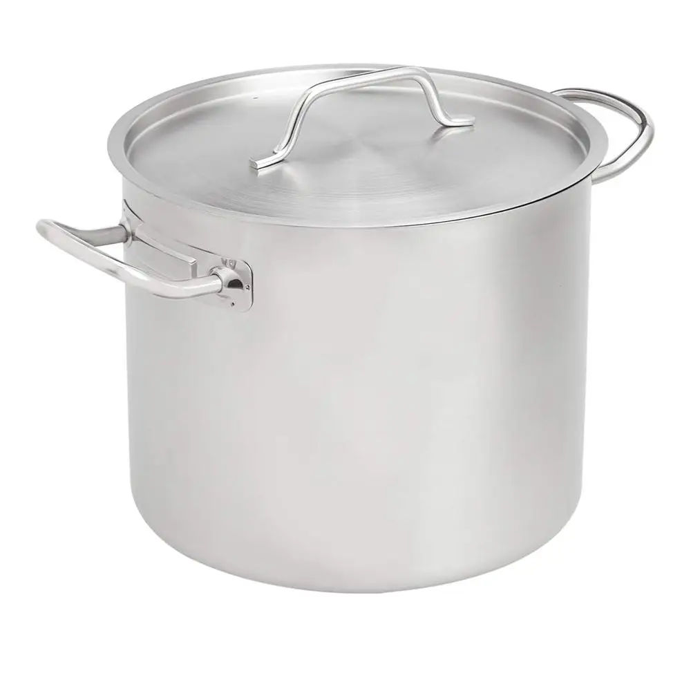 12 Quart Stainless Steel Clad Stock Pot with Cover
12 Quart Stainless Steel Clad Stock Pot with Cover