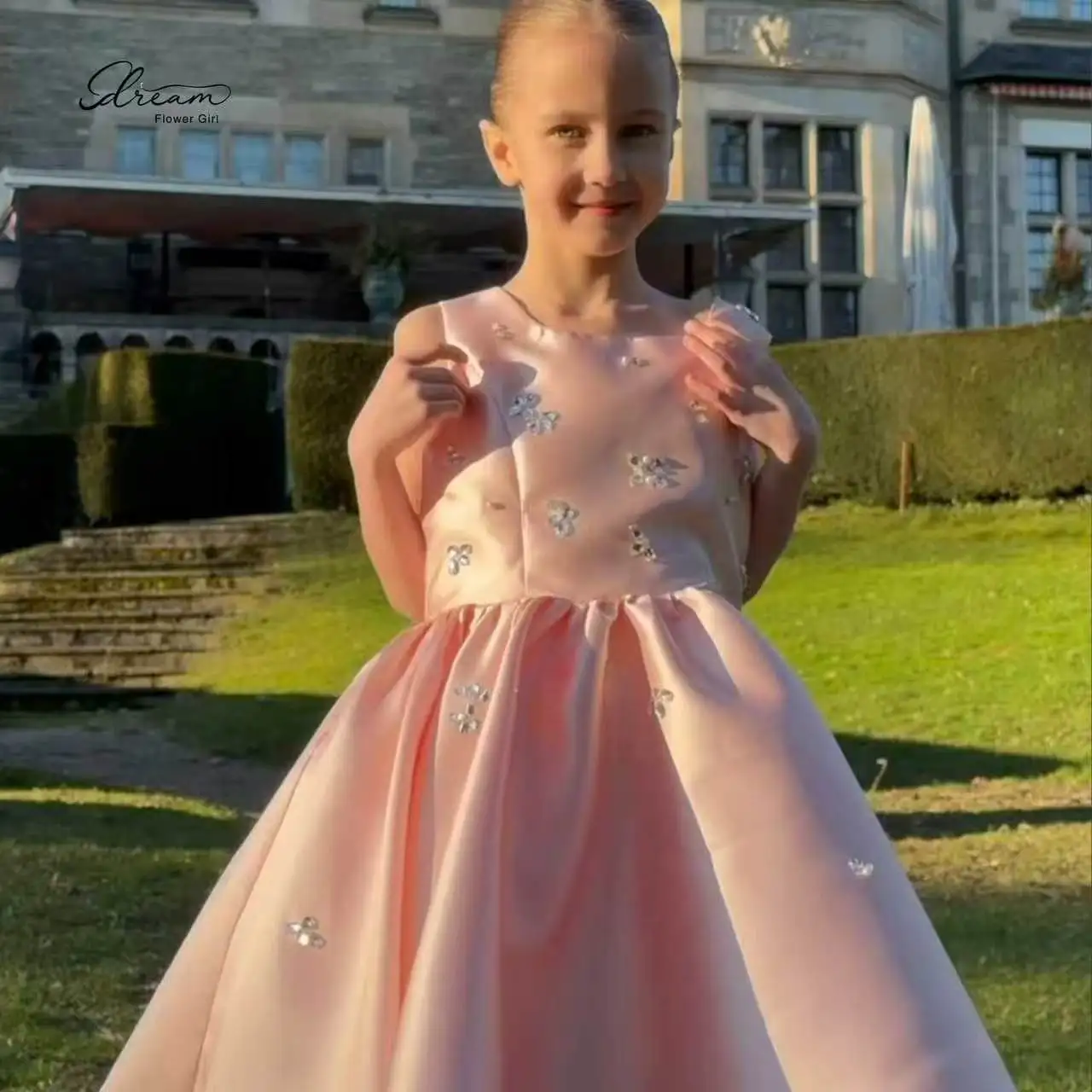 Elegant Pink Sleeveless Knee-Length Ball Gown Princess-Style Formal Children's Dress with Floral and Pearl Embroidery
Elegant Pink Sleeveless Knee-Length Ball Gown Princess-Style Formal Children's Dress with Floral and Pearl Embroidery