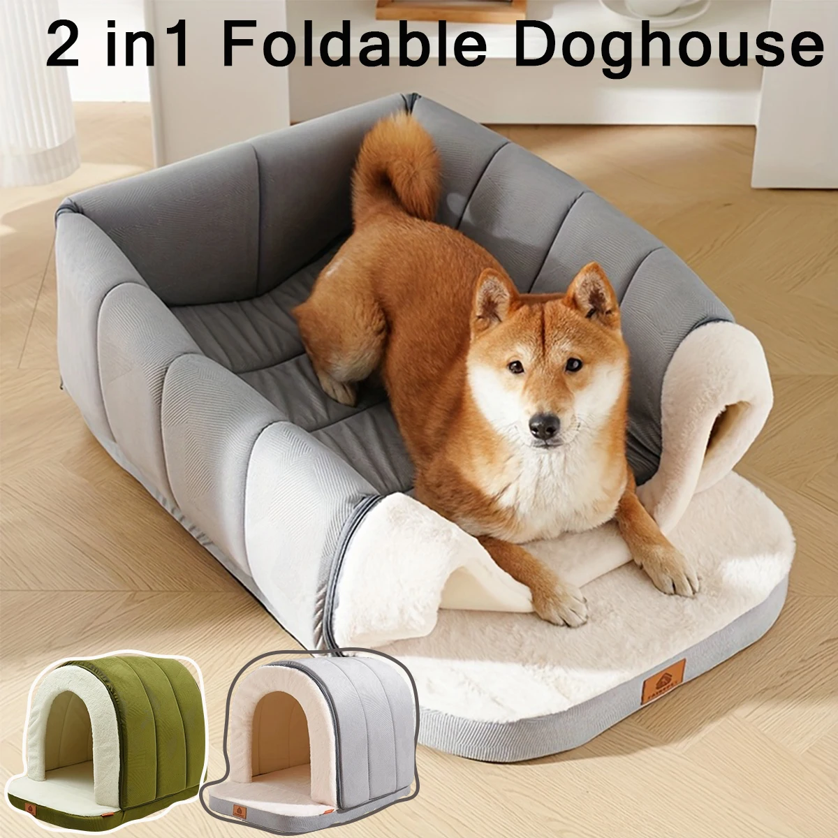 2026 New 1pc Soft Grey/green Detachable & Assemblable Plush Pet House for Small Dogs & Cats Detachable Pet House/Plush Pet Bed 
2026 New 1pc Soft Grey/green Detachable & Assemblable Plush Pet House for Small Dogs & Cats Detachable Pet House/Plush Pet Bed