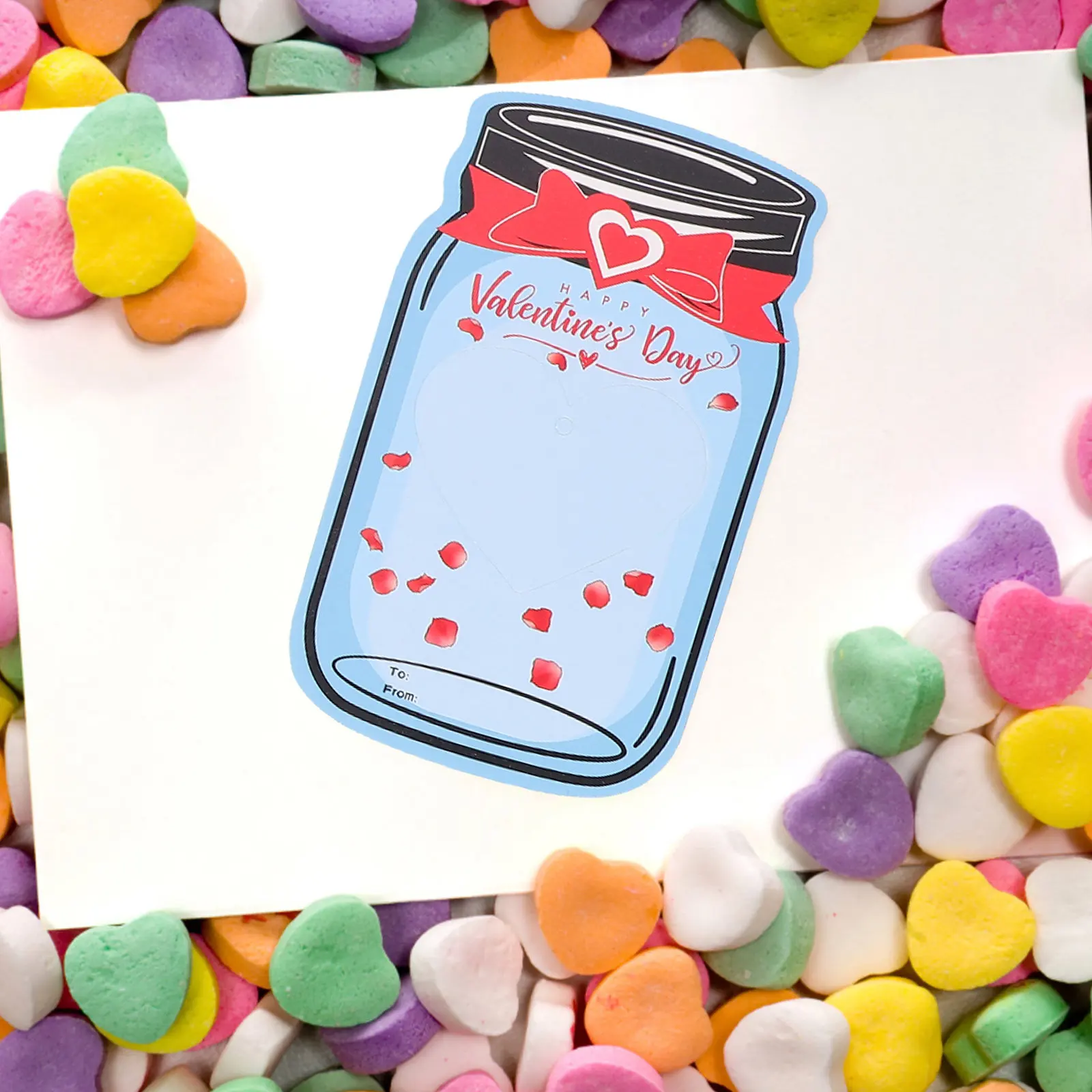 48Sets Valentine's Day Greeting Cards Exchange Cards for Kids DIY Mason Jar Style Classroom Party Favors Candy Treat Bags
48Sets Valentine's Day Greeting Cards Exchange Cards for Kids DIY Mason Jar Style Classroom Party Favors Candy Treat Bags