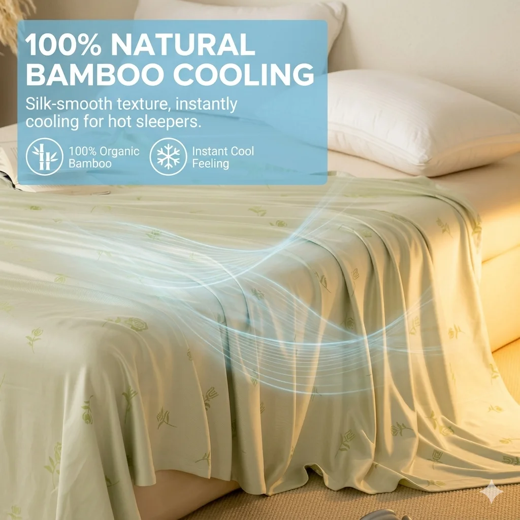 Natural Bamboo Fiber Cooling Blanket, Luxury Silky Summer Quilt for Couch Bed, Breathable Hypoallergenic Comforter Safety
Natural Bamboo Fiber Cooling Blanket, Luxury Silky Summer Quilt for Couch Bed, Breathable Hypoallergenic Comforter Safety