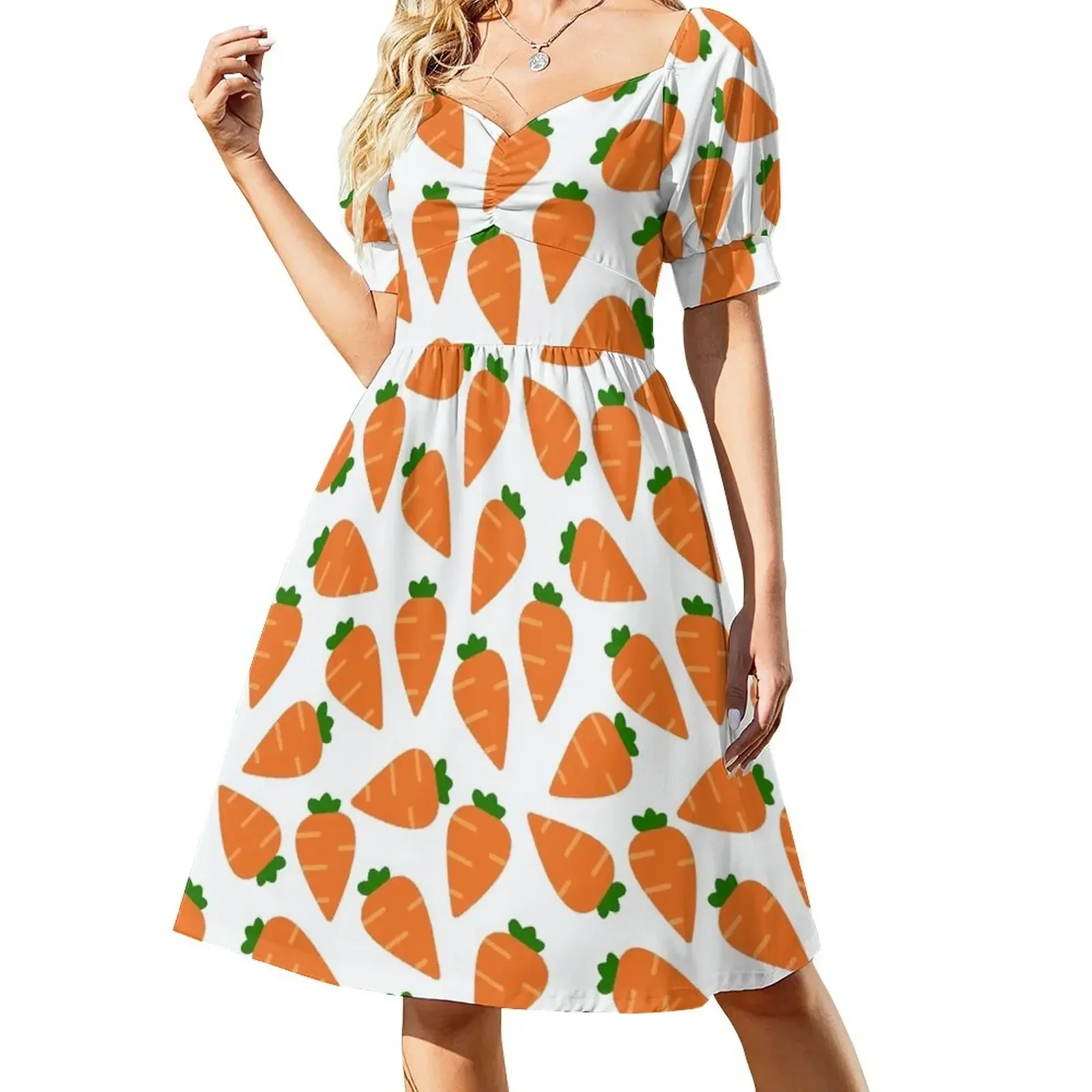 Carrots Short-Sleeved Dress chic and elegant evening dress birthday dress
Carrots Short-Sleeved Dress chic and elegant evening dress birthday dress