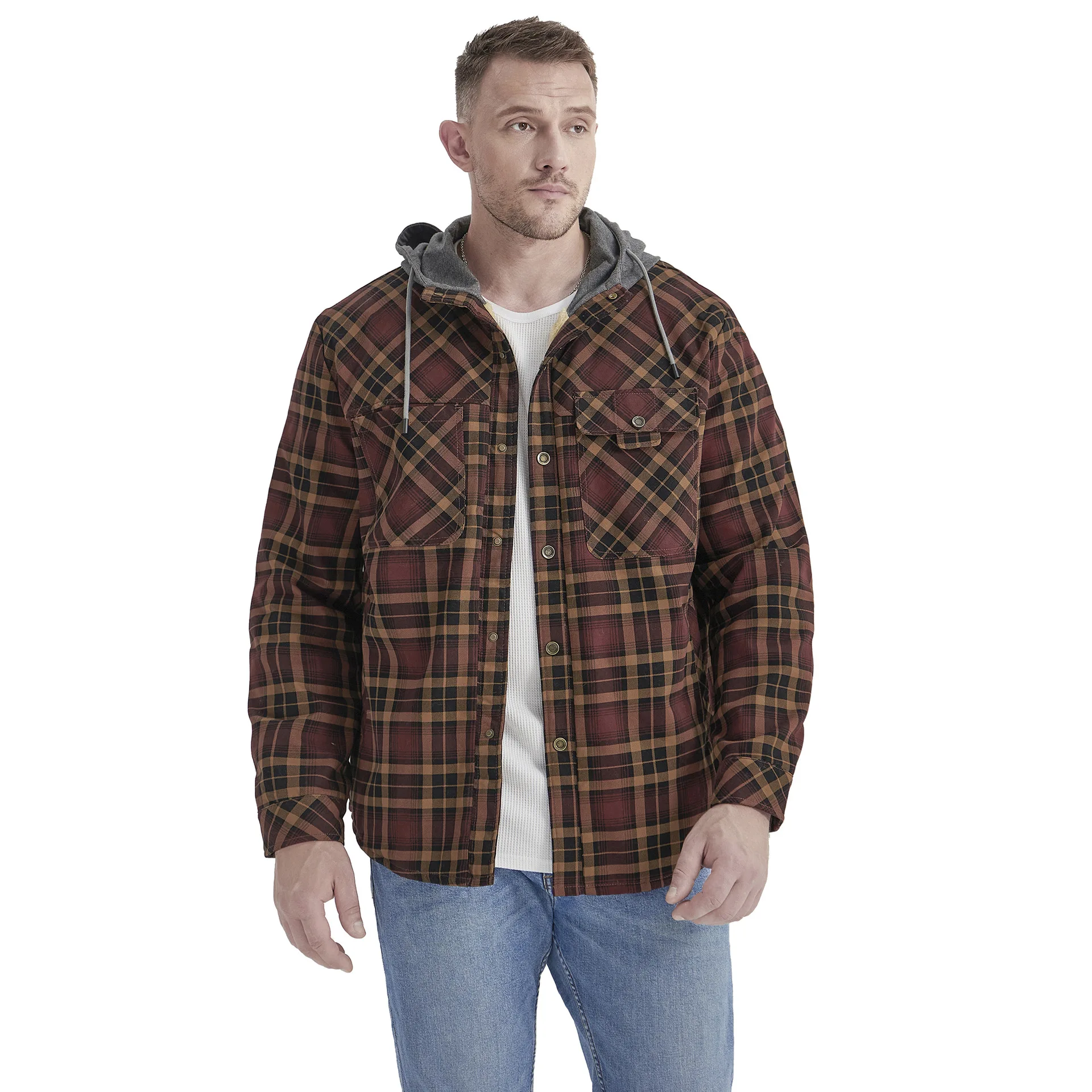 Men's Jacket, Plaid Shirt Plus-size Winter Windproof Warm Hooded Cotton Jacket
Men's Jacket, Plaid Shirt Plus-size Winter Windproof Warm Hooded Cotton Jacket