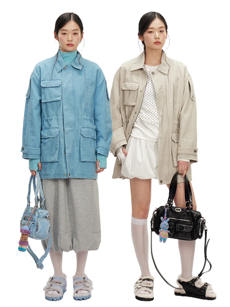 DNT Vintage Workwear Loose Fit Casual Collar Jaet Multi ket Color New Sle Versatile Korean Fire And Fire
DNT Vintage Workwear Loose Fit Casual Collar Jaet Multi ket Color New Sle Versatile Korean Fire And Fire