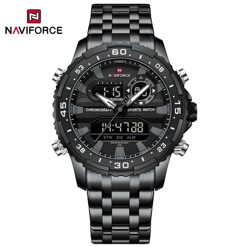 NAVIFORCE NF9234 Элитный бренд мужские военные спортивные светящиеся 30 м водонепроницаемые кварцевые аналоговые ЖК-цифровые наручные часы
NAVIFORCE NF9234 Элитный бренд мужские военные спортивные светящиеся 30 м водонепроницаемые кварцевые аналоговые ЖК-цифровые наручные часы
