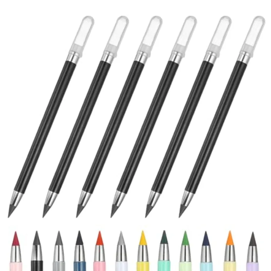 PATIKIL Forever Pencil, 6 Pcs Mechanical Sharpened Cute Metal Pencils Set for Coloring Book Sketch Drawing Writing Art Beginner
PATIKIL Forever Pencil, 6 Pcs Mechanical Sharpened Cute Metal Pencils Set for Coloring Book Sketch Drawing Writing Art Beginner