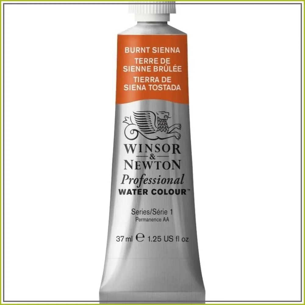 Professional Watercolor Tube, 37ml (1.25 oz) - Burnt Sienna, High Permanence, Transparent
Professional Watercolor Tube, 37ml (1.25 oz) - Burnt Sienna, High Permanence, Transparent