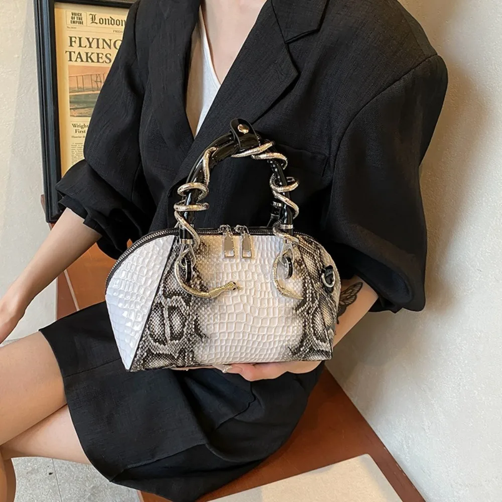 Fashion Stone Pattern Women's Bag With Snake Hardware Handbags Shoulder Bag Large Capacity Crossbody Shell Bag
Fashion Stone Pattern Women's Bag With Snake Hardware Handbags Shoulder Bag Large Capacity Crossbody Shell Bag