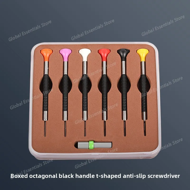 Watch repair screwdrivers, non-slip flat blade T-shaped tips, scratch-free strap removal, 6-piece se
Watch repair screwdrivers, non-slip flat blade T-shaped tips, scratch-free strap removal, 6-piece se