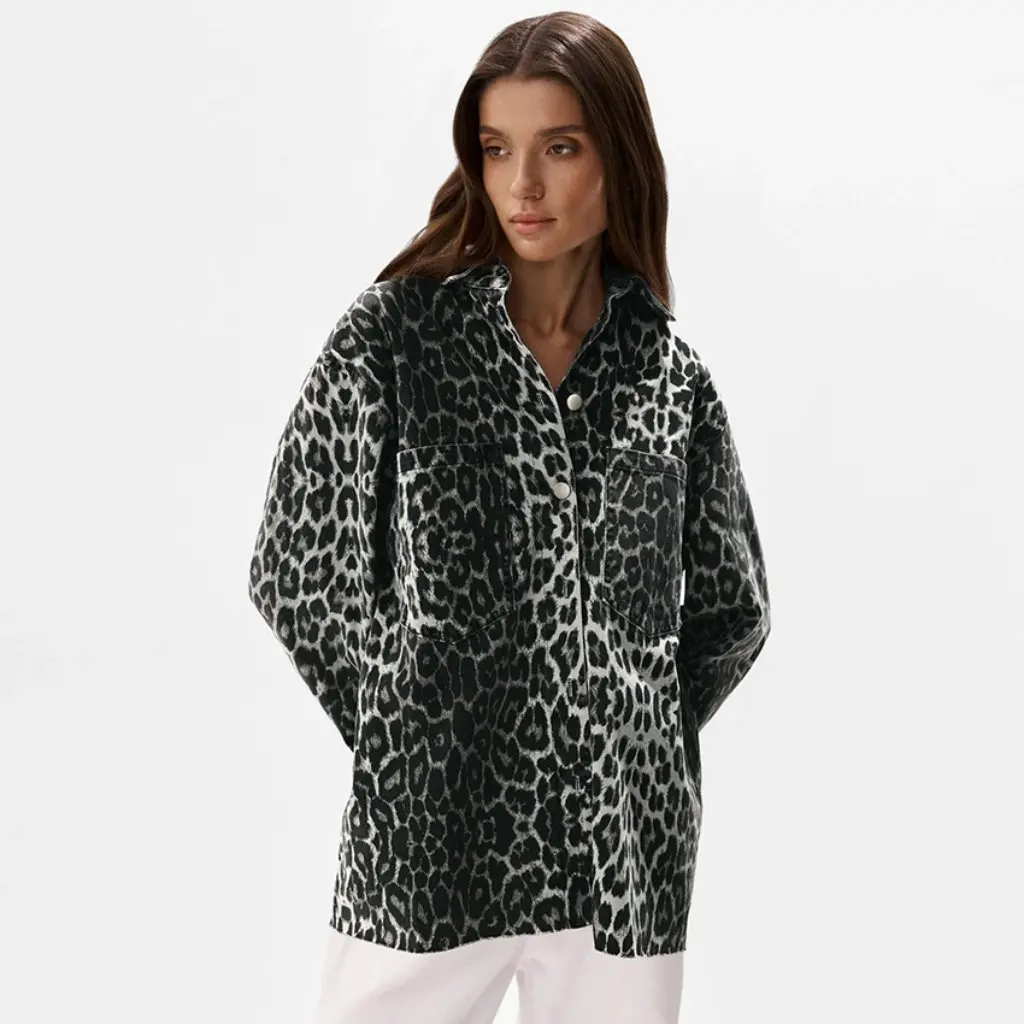 Women's Casual Leopard Print Coat Long Sleeve Lapel Street Style Cotton Twill Autumn Fashion New Clothing
Women's Casual Leopard Print Coat Long Sleeve Lapel Street Style Cotton Twill Autumn Fashion New Clothing