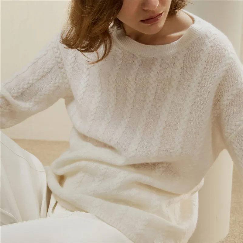 100% pure wool sweater autumn/winter new casual solid color knitted Tops round neck women's loose pullover base Blouse
100% pure wool sweater autumn/winter new casual solid color knitted Tops round neck women's loose pullover base Blouse
