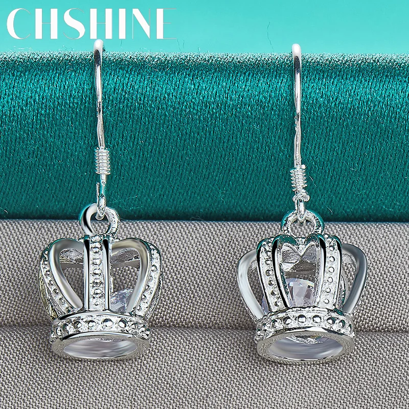 CHSHINE 925 Sterling Silver Crown AAAAA Zircon A Pair of Earrings Eardrop for Ladies and Lovers Banquet Party Fashion Jewelry
CHSHINE 925 Sterling Silver Crown AAAAA Zircon A Pair of Earrings Eardrop for Ladies and Lovers Banquet Party Fashion Jewelry