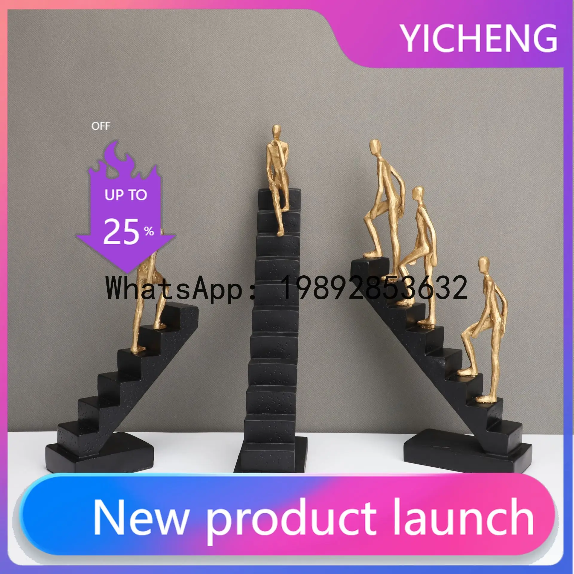 Staircase Figure Sculpture Golden Man Climber Abstract Simulation Handicraft Ornaments Artwork Furnishings Home Decoration
Staircase Figure Sculpture Golden Man Climber Abstract Simulation Handicraft Ornaments Artwork Furnishings Home Decoration