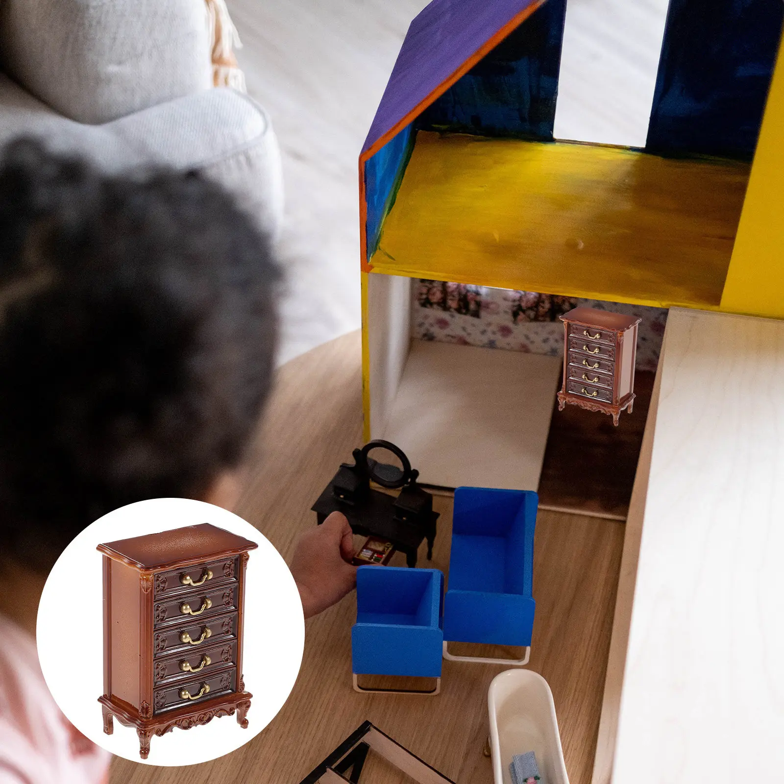 Mini Cabinet for DIY Mini House Decoration Exquisite Wooden Tiny Cabinet Perfect Accessory for Miniature House Layout Bedroom
Mini Cabinet for DIY Mini House Decoration Exquisite Wooden Tiny Cabinet Perfect Accessory for Miniature House Layout Bedroom