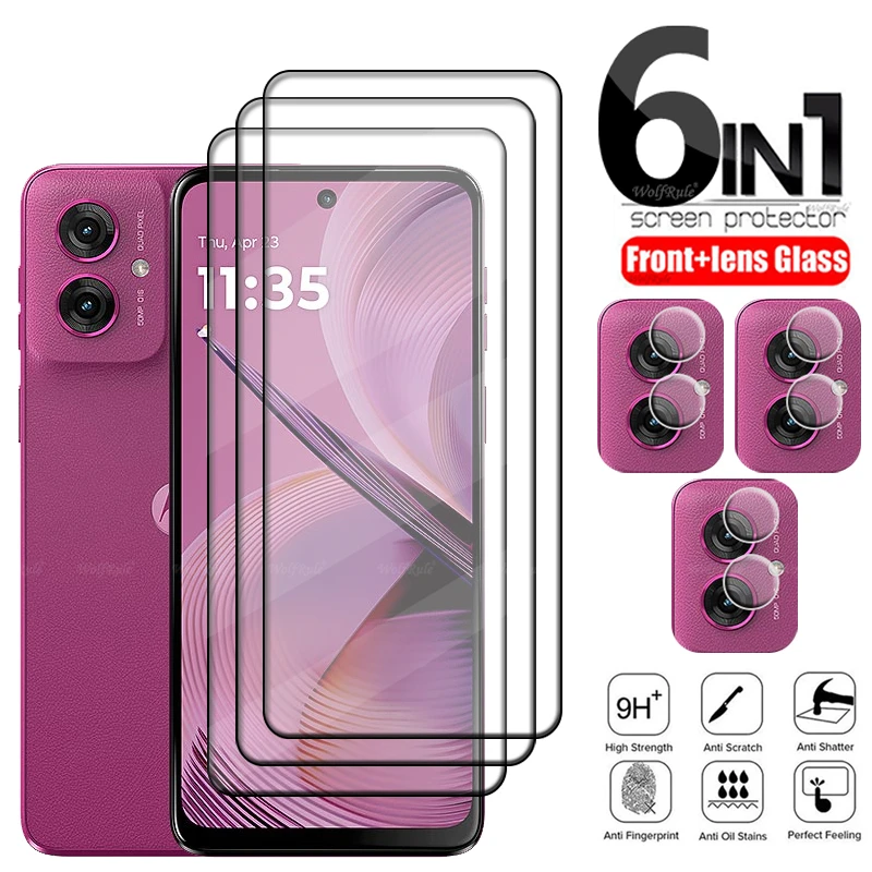 6-in-1 For Motorola Moto G55 Glass For Moto G55 Tempered Glass Protecitve Full HD 9H Screen Protector Moto G55 G 55 Lens Glass
6-in-1 For Motorola Moto G55 Glass For Moto G55 Tempered Glass Protecitve Full HD 9H Screen Protector Moto G55 G 55 Lens Glass