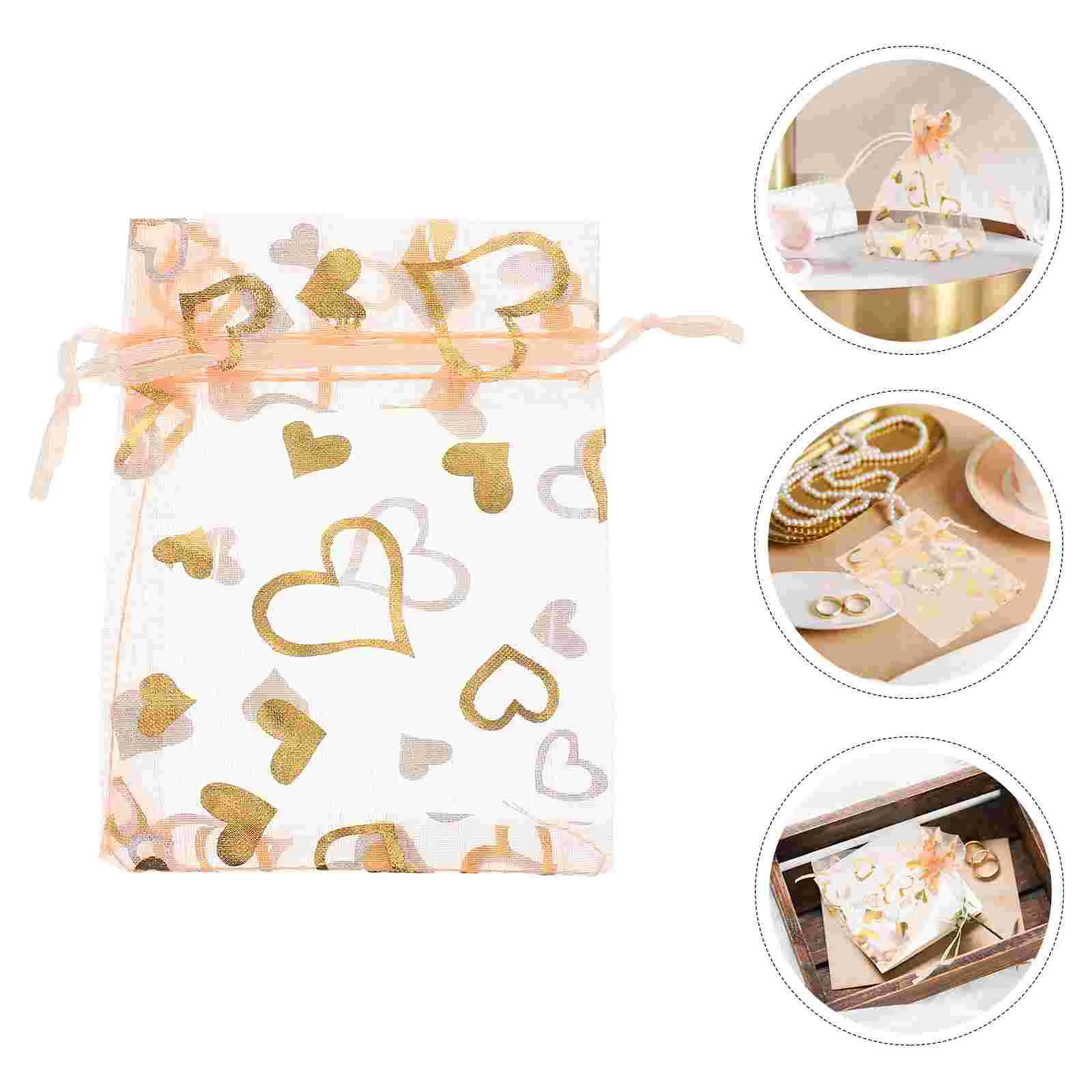 50 Pcs Jewelry Storage Bags Heart Shape Drawstring Mesh Pouches Elegant Material Valentine Present Wrapping Travel
50 Pcs Jewelry Storage Bags Heart Shape Drawstring Mesh Pouches Elegant Material Valentine Present Wrapping Travel