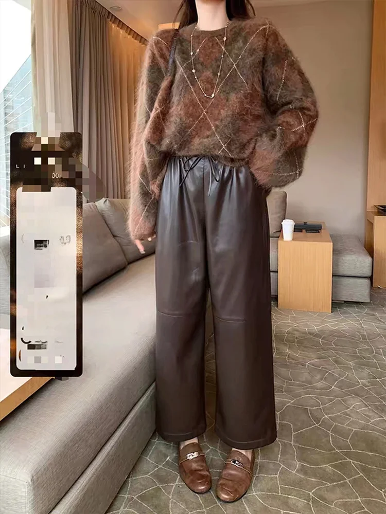 Женские повседневные брюки из натуральной овчины премиум-класса, с высокой талией, прямого кроя, длиной 7/8, для работы и отдыха
Женские повседневные брюки из натуральной овчины премиум-класса, с высокой талией, прямого кроя, длиной 7/8, для работы и отдыха