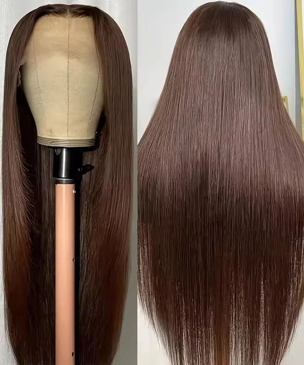 Chocolate Brown Straight 13x4 Hd Lace Frontal Wig Brazilian Colored T Part Human Hair Wigs For Women Preplucked 30 32 Inch
Chocolate Brown Straight 13x4 Hd Lace Frontal Wig Brazilian Colored T Part Human Hair Wigs For Women Preplucked 30 32 Inch