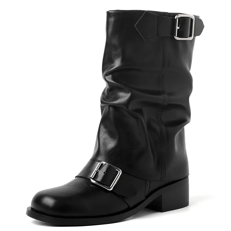 Autumn Winter Pleated Sexy Western Denim Boots Vintage Elegant Belt Buckle Quality Motorcycle Boots Zapatos Mujer Envío Gratis
Autumn Winter Pleated Sexy Western Denim Boots Vintage Elegant Belt Buckle Quality Motorcycle Boots Zapatos Mujer Envío Gratis