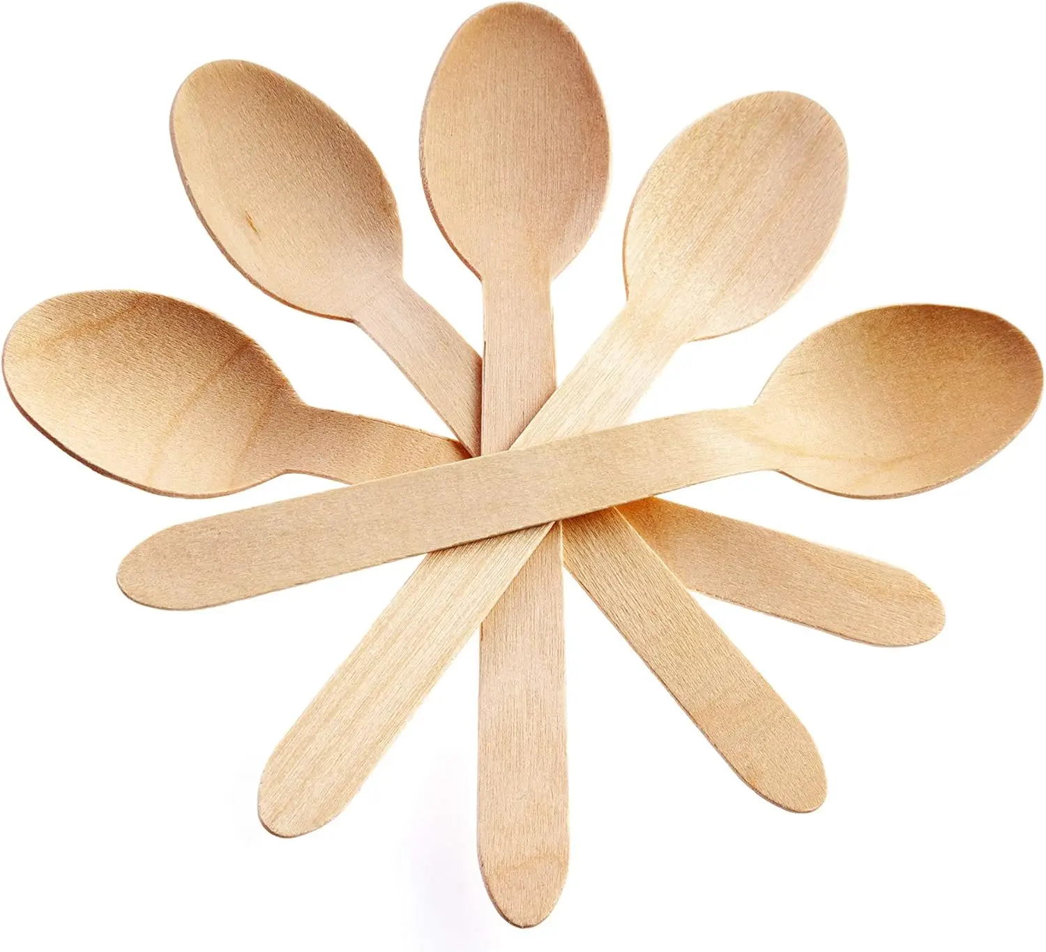 Disposable Wooden Spoons, 100 Pack Compostable Biodegradable Cutlery, 6.25 Inch Natural Birch Wood Spoons for Parties
Disposable Wooden Spoons, 100 Pack Compostable Biodegradable Cutlery, 6.25 Inch Natural Birch Wood Spoons for Parties