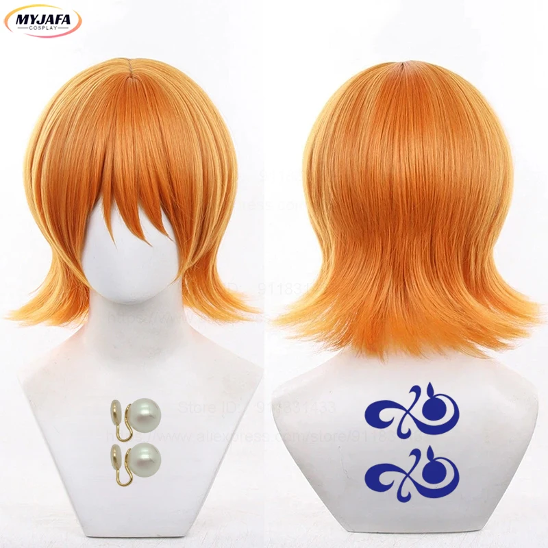 High Quality Anime Nami Cosplay Wig Short Orange Heat Resistant Synthetic Hair Halloween Nami Cosplay Wigs + Wig Cap
High Quality Anime Nami Cosplay Wig Short Orange Heat Resistant Synthetic Hair Halloween Nami Cosplay Wigs + Wig Cap