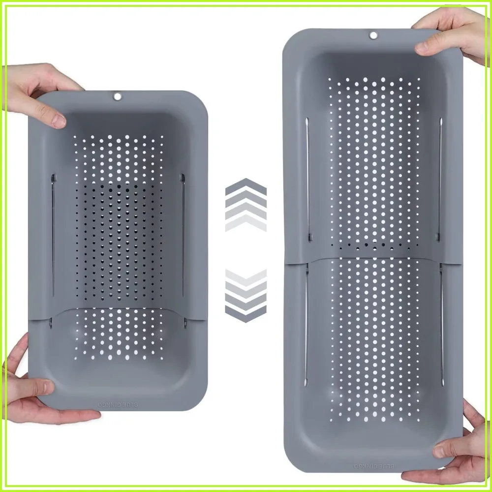 Extendable Over the Sink Colander Strainer Basket - Wash Veggies, Fruits, Drain Pasta, Dry Dishes - Kitchen Essentials (Grey, 1 Pack)
Extendable Over the Sink Colander Strainer Basket - Wash Veggies, Fruits, Drain Pasta, Dry Dishes - Kitchen Essentials (Grey, 1 Pack)